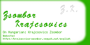 zsombor krajcsovics business card